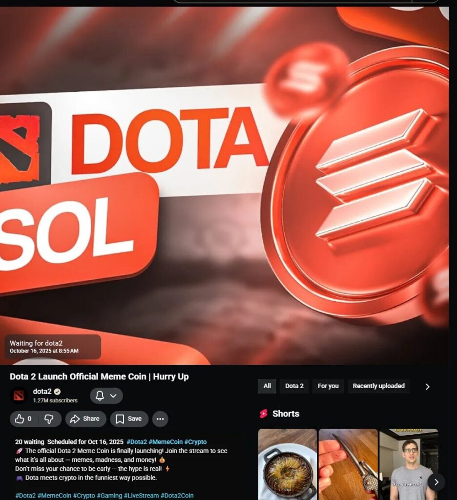 Dota 2 YouTube Hack